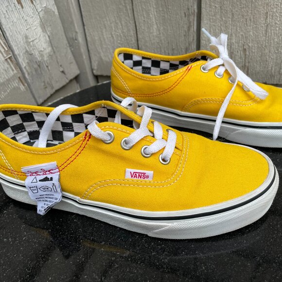 Vans Sample Not for Resale Sneakers Shoes Yellow Womans Size 5.5 - Picture 1 of 7